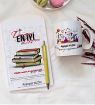 Kişiye Özel Kimya Öğretmeni Kupa, Defter, Kalem Hediye Set