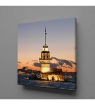 KIZ KULESİ İSTANBUL MANZARA KANVAS TABLO 150x150cm