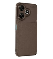 Mey İthalat® Redmi 13 4G Kılıf Auto Focus Karbon Kapak - Kahverengi