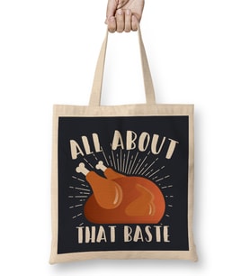 Christmas Turkey All About That Baste Bez Çanta Uzun Saplı