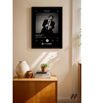 Kişiye Özel Müzik Çalar Temalı Poster, Siyah Çerçeveli Duvar Tablosu - Sevdiklerinize