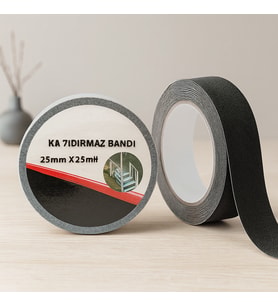 Kaydırmaz Bant 25mm x 25m Siyah