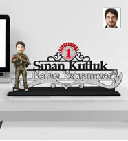Kişiye Özel Nihayetinde Kolay Yetişmiyor Asker Erkek Ahşap Biblo-1
