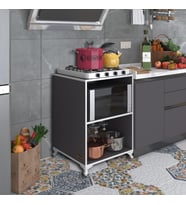 Kenzlife ocak dolabı iclal gri 85*60*57 mutfak klasik setüstü ocak için modül (Karışık)