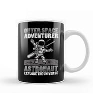 Outer Space Adventurer Astronaut Explore Universe Kupa Bardak Porselen