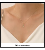 925 Ayar Gümüş Minimal Çilek Kolye