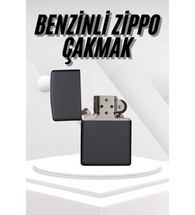 Hediyelik Zarif Siyah Benzinli Çakmak