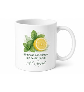 Nane Limon İçenlere Mide Dostu Ferah Çay Kupa Bardak Hediye