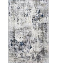 Eliana Home Baskılı, Yıkanabilir Kaymaz Taban Salon Halısı LNA0047-SD1123 100x150 cm (Gri)