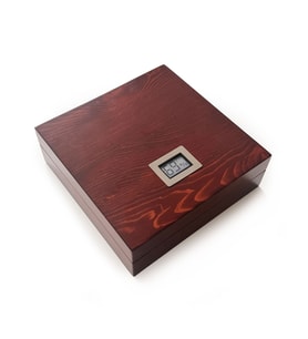Mezmob Masif Yerli Sedir Ağacı Humidor Puro Kutusu Küçük Boy Dijital