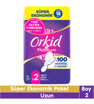 Orkid Platinum Uzun Ped Süper Ekonomik Paket 18 Adet