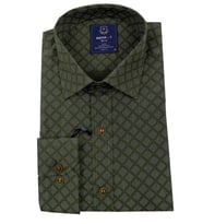 Erkek Slim Fit Puantiye Gömlek Bgl-st00887 (Haki)