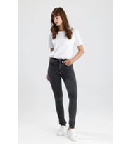 #SkinnyFitJean Siyah Denim Skinny Fit Kesim Mira12 Rahat Kadın Jean Pantolon