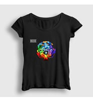 Presmono Kadın Siyah Resistance Muse T-Shirt 70517tt