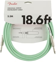 Fender 0990520058 Original Serisi Enstrüman Kablosu (5.5m - Surf Green) Yeşil Spiral Kablo Vintage Ekipmanlar İçin Tam Uyum