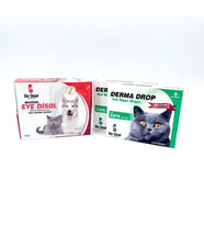 Derma Kedi Deri Bakım Ürünü 2 Kutu + Göz Bakım Ürünü (Şeffaf)