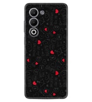 Oppo A5 Kılıf Boutique Baskılı Resimli Siyah Kalp ve Ok Pcode -064