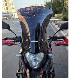 MOTOCAM Mondial Rx3 İ Evo Ön Cam 2015-2022 Model 52cm Siyah Renkli 4mm UZUN