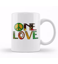 Peace Barış Simge One Love Rasta 01 Kupa Bardak Porselen