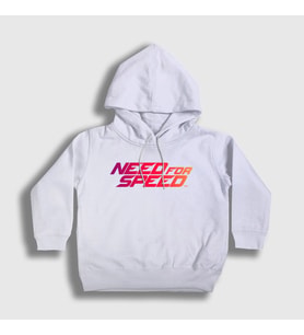 Presmono Unisex Çocuk Beyaz Logo Oyun Need For Speed Kapüşonlu Sweatshirt 459861tt (Beyaz)