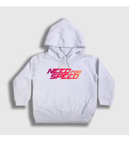 Presmono Unisex Çocuk Beyaz Logo Oyun Need For Speed Kapüşonlu Sweatshirt 459861tt (Beyaz)
