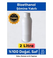 Özel Üretim Doğal Saf Temiz Çevre Dostu Sıvı Koku Yapmayan Bioethanol Şömine Yakıtı 2 Litre