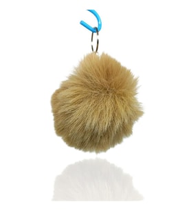 Peluş Ponpon Anahtarlık Kahverengi