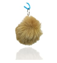 Peluş Ponpon Anahtarlık Kahverengi