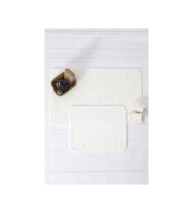 2'li Kaydırmaz Peluş Banyo Paspası Banyo Klozet Takımı Klozet Paspas Takımı (Ekru)