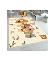 Rovigo Home Dijital Baskı Yıkanabilir Kaymaz Taban Çocuk Halısı RVG4101-SD468 (Kahverengi)