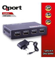 QPORT 4port Q-SPL4 1port HDMI (giriş) 4port HDMI (çıkış) 1920x1080 HDMI Splitter