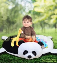 Bebek Oyun Halısı 120 cm Pandalı Oyun Matı (%100 Yerli)