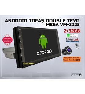 Androıd 7 Inç 2+32GB Tofaş Model Double Teyp (Carplay Kameralı Yukarı-Aşağı Ayarlanabilir)