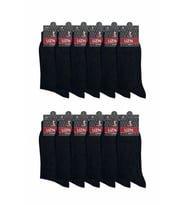 5 Adet Süper Ekonomik Siyah Erkek Pamuklu Çorap, Uzun Desensiz Pamuklu Çorap Unisex