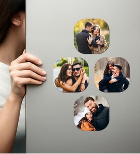 Kişiye Özel Ahşap Fotoğraflı UV Baskılı Magnet