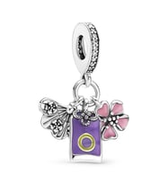 Nur Silver Çiçek Model Sallantılı Gümüş Charm NUR-BL00109