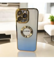 iPhone 15 Pro Max magsafe özellikli klasik kaliteli silikon telefon kılıfı (Mavi)