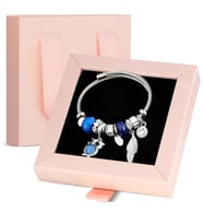 Forentina Baykuş Figürlü Charm Bileklik-Özel Pembe Kutusunda Hediye Set PS3472