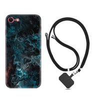 Apple iPhone 5 6 7 8 Plus Se XR Kılıf Boyun Askılı Silikon Colorful Abstract 1384