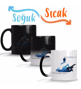 Breathe In Breathe Out Sihirli Kupa Bardak Porselen
