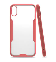Apple İphone X Kılıf Platin Silikon - Pembe