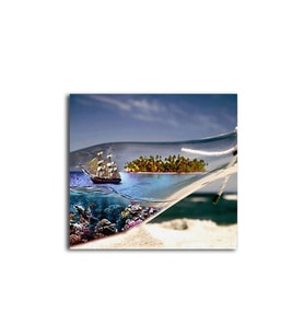 DBSanatevi Şişeden Deniz Görünümü Tablo 35 X 35 Cm
