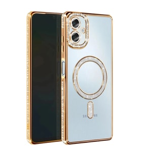 Samsung Galaxy A07 4g Joke Simli Magneticsafe Kılıf - Gold