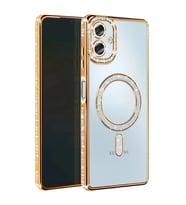 Samsung Galaxy A07 4g Joke Simli Magneticsafe Kılıf - Gold