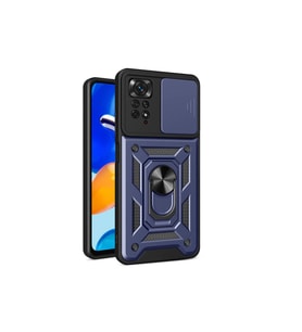 Xiaomi Redmi Note 11 Pro 4G Uyumlu Kılıf Magnetik Standlı Kamera Korumalı Zore Sürgülü Vega Kapak