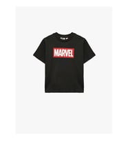 Koton Marvel Baskılı Lisanslı Antrasit Erkek Çocuk T-Shirt 6SKB10246TK