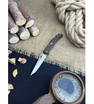Outdoor Bıçak Piknik Çakısı Kamp Bıçağı 20 cm Sivri Kilitli Deri Kılıf Hediyeli Venge Ağacı Saplı Katlanabilir Çakı Hediyelik Eşya