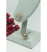 Vip Seri Kararmaz Xuping Altın Kaplama Örümcek Figür Taşlı Küpe 1,3 cm