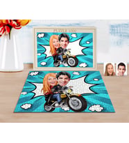 BK Gift Kişiye Özel Sevgililer Karikatürlü 1000 Parça Profesyonel Puzzle-17