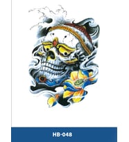 HB-048 ORTA BOY KURUKAFA DESEN GEÇİCİ DÖVME-TATTO